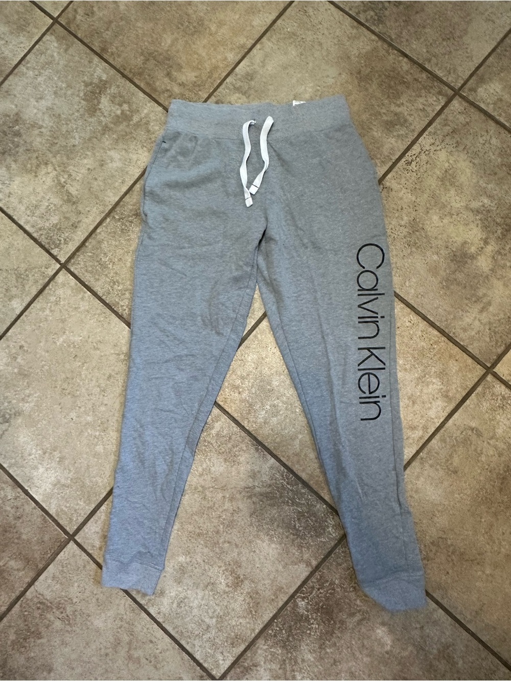 Calvin Klein Light Gray Logo Joggers